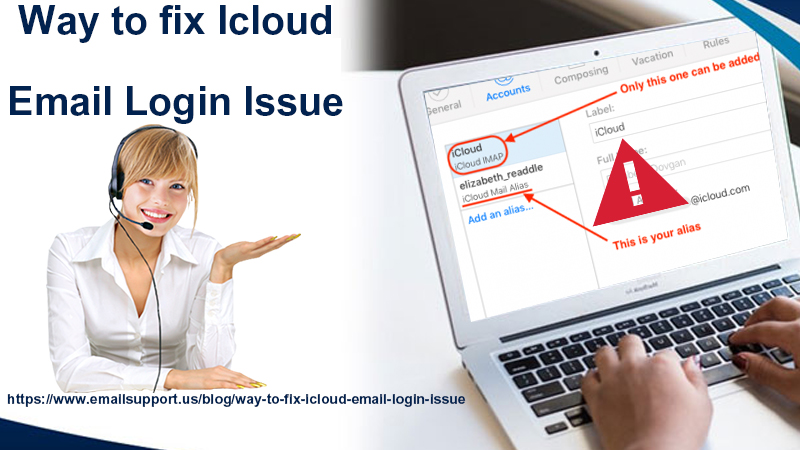 icloud email login issue