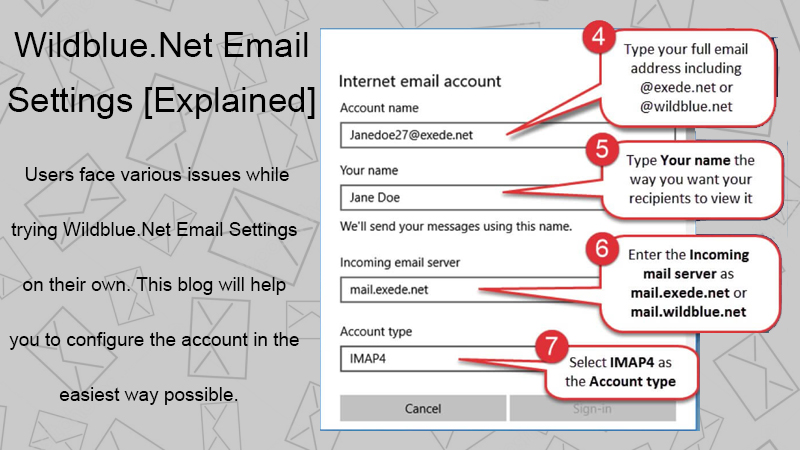 Wildblue.net email settings