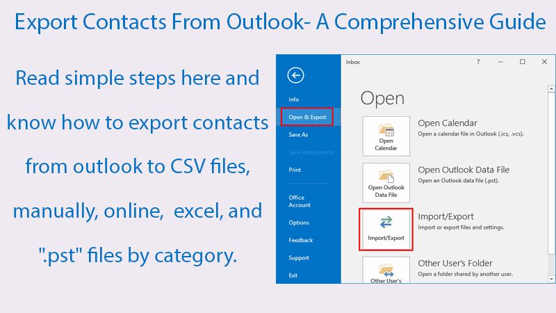 Export contacts from Outlook