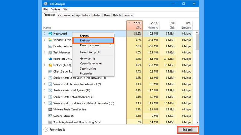 Open Task Manager to end MS Office processes