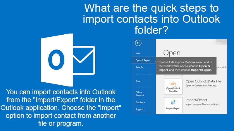 Import contacts into Outlook