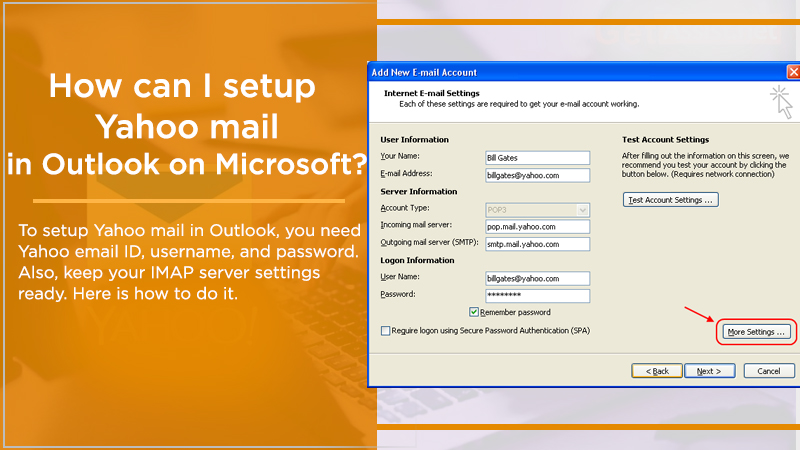 Setup Yahoo mail in Outlook