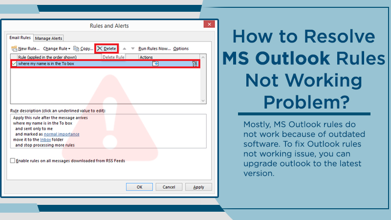 MS Outlook Rules Not Working