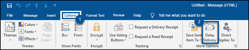 Steps to Schedule an Outgoing Email in Outlook - 2