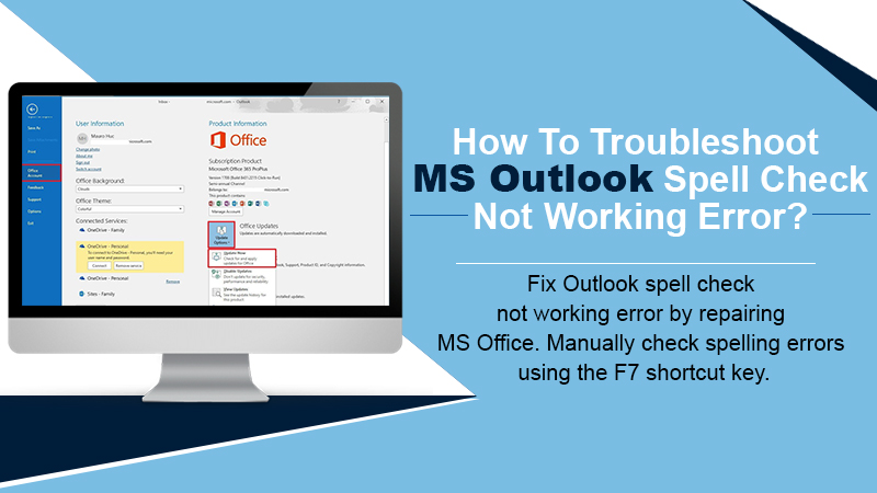 How To Fix Outlook Spell Check Not Working Error