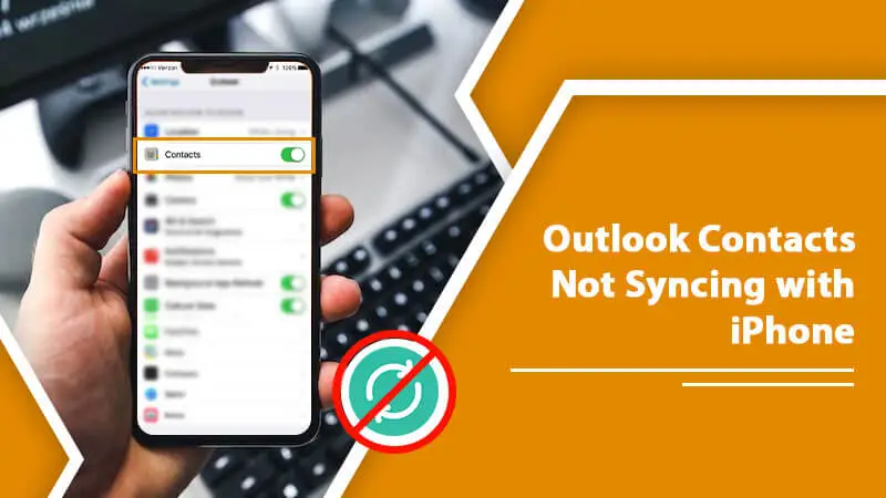 Outlook contacts not syncing with iphone